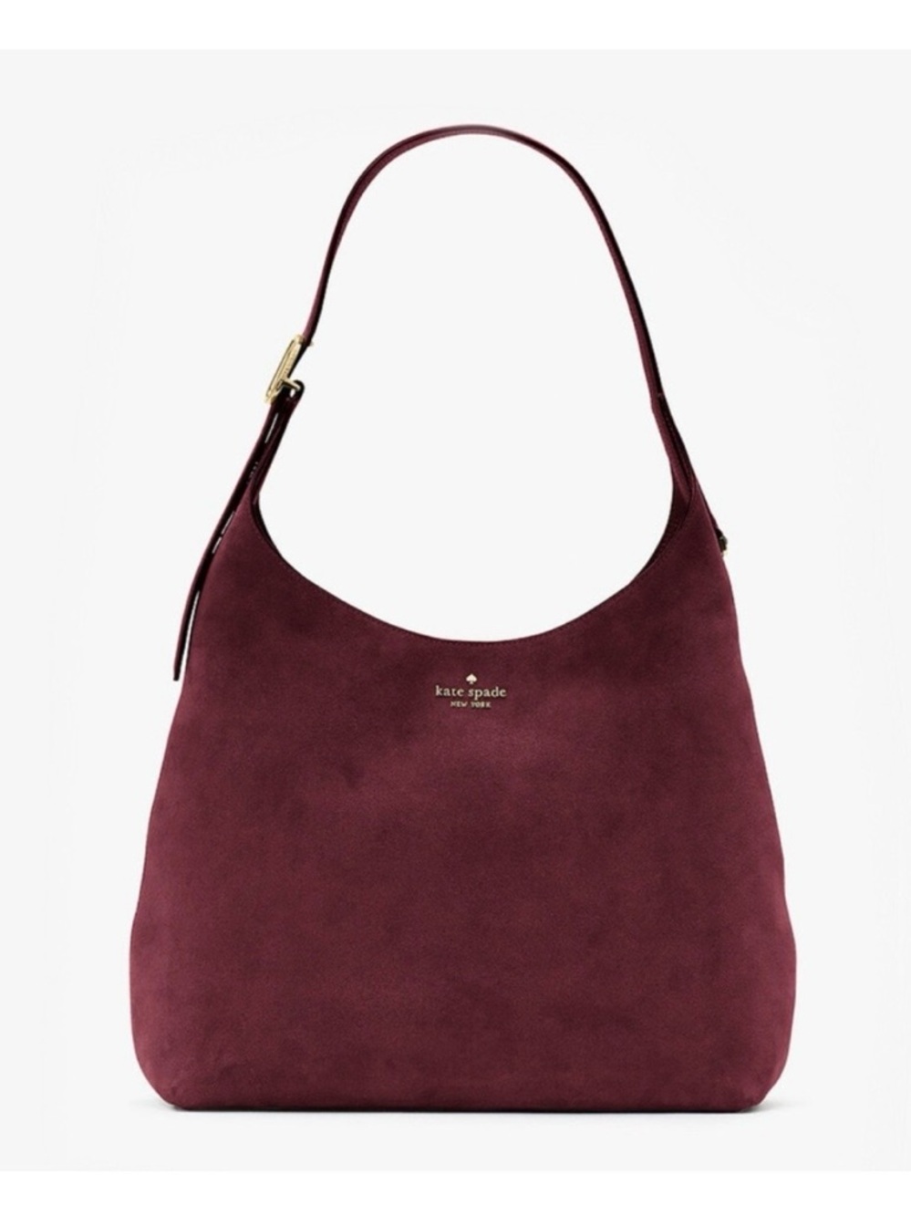 kate spade Wine Suede Hobo Bag